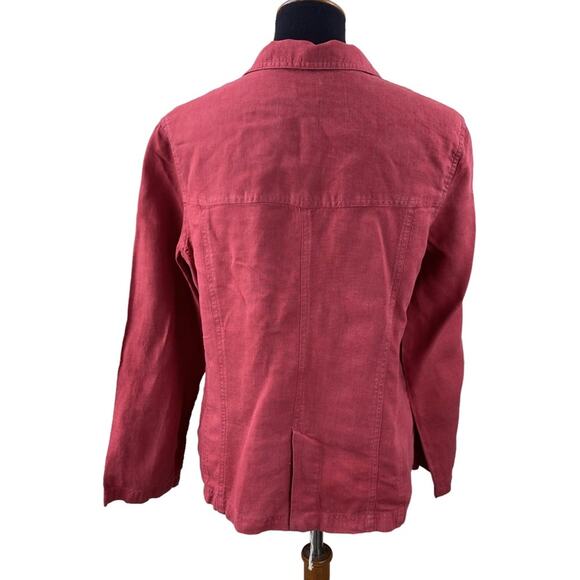 SOLD.   J. Jill Womens 100% Linen Shirt Jacket Size M - Picture 4 of 7